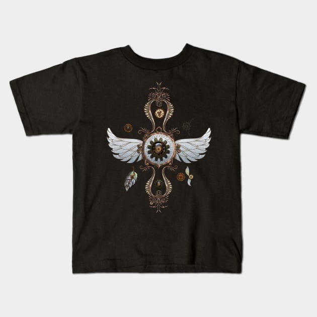 Wonderful noble steampunk design Kids T-Shirt by Nicky2342